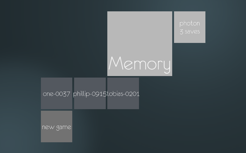 Memory Main Menu