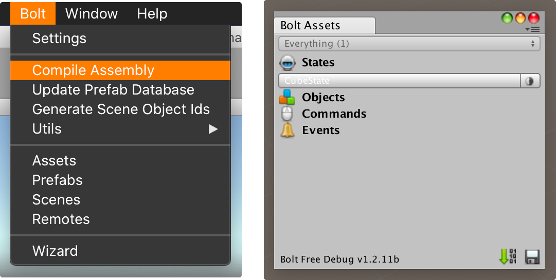 bolt compile menu