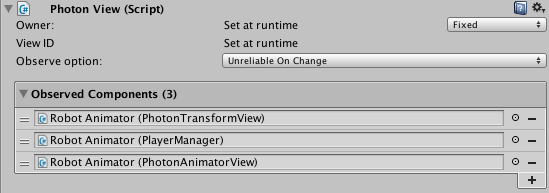 Observe PhotonAnimatorView