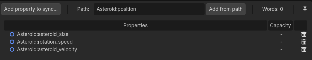 Player FusionSharedReplicator Settings (screenshot from another demo)