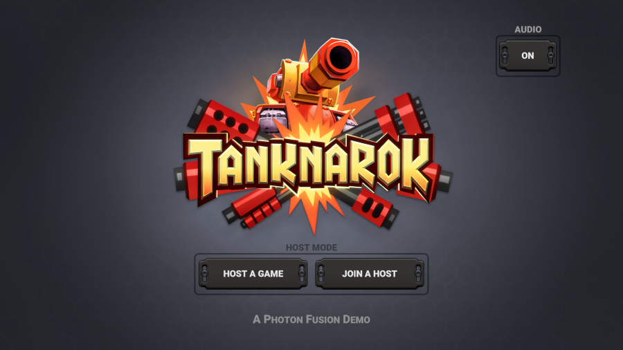 Main menu with game mode selection.