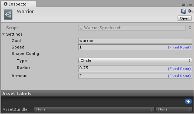 Unityからデータアセットのプロパティを編集する。