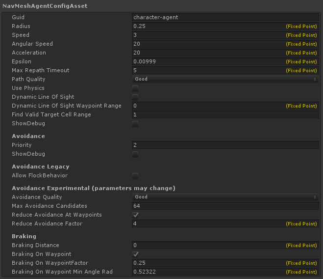 NavMeshAgentConfig