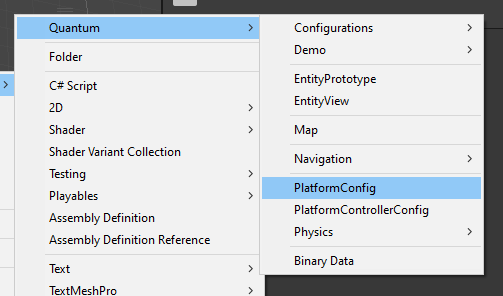 creating platform config