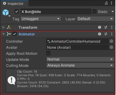 adding unity animator 