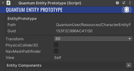 Entity Prototype Script on an empty GameObjet