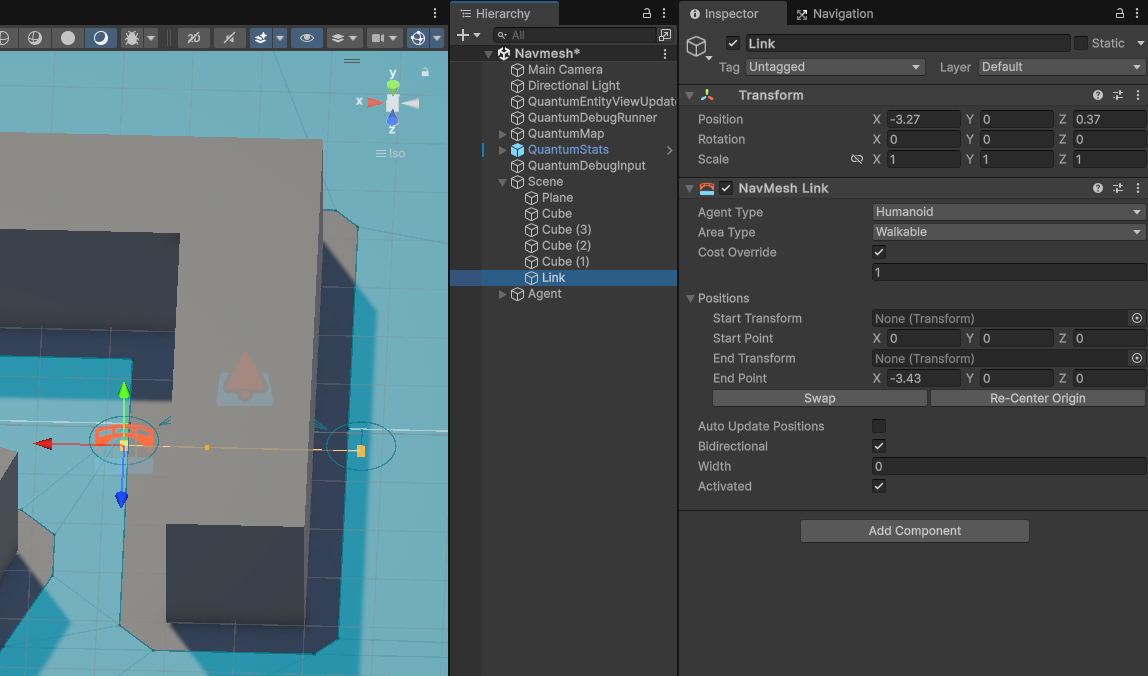 Off Mesh Link Setup