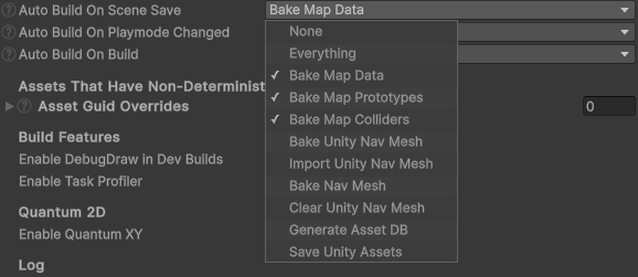Auto build modes