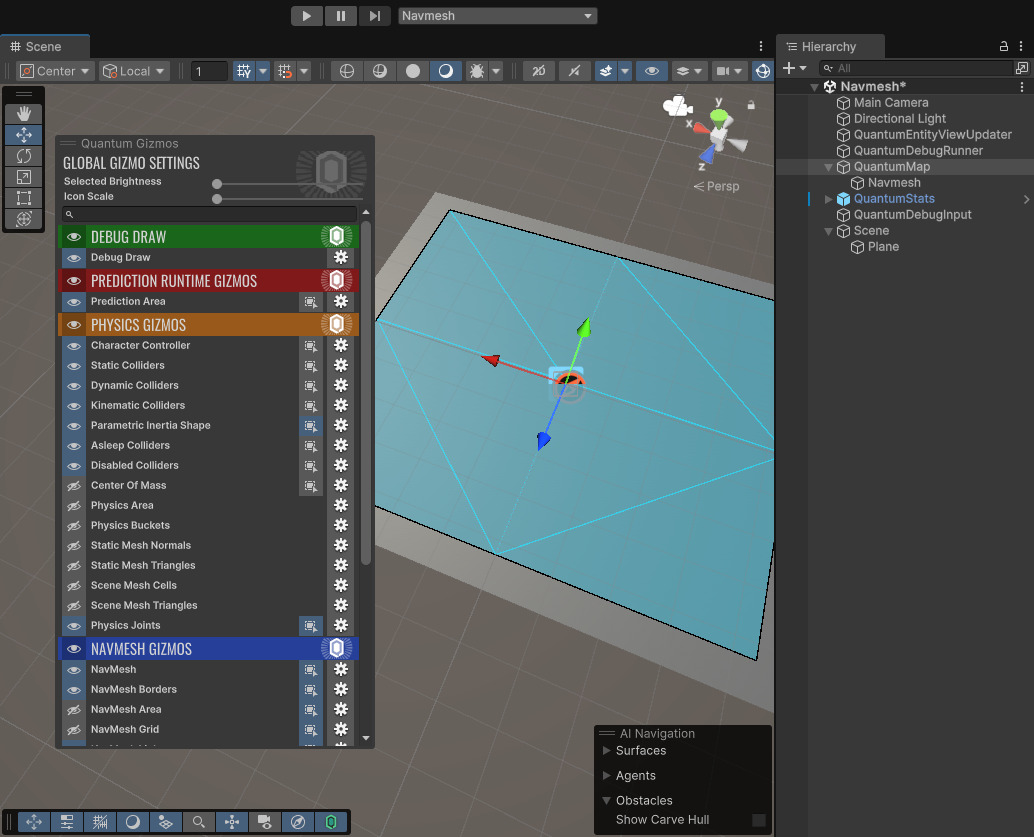 Show Quantum navmesh gizmos