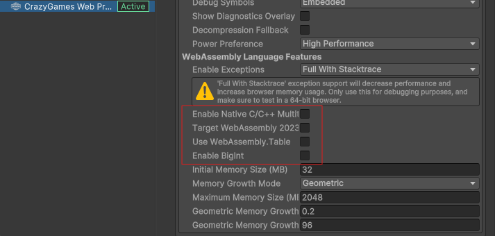 Stack Trace Setting in Unity