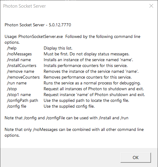 PhotonSocketServer help