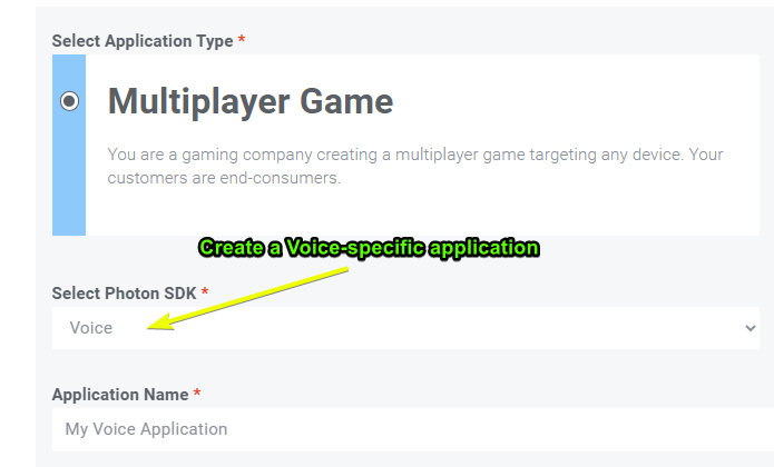 Create a Voice application.